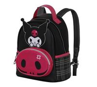 Hello Kitty Kuromi Skull-Mochila Heady Pequeña, Negro, 22 x 25 cm, Capacidad 5 L
