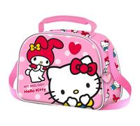 Hello kitty lovely-bolsa portamerienda 3d, rosa, 26 x 20 cm