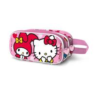 Hello Kitty Lovely-Estuche Portatodo 3D Doble, Rosa, 22 x 10 cm