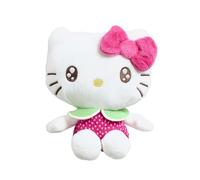 Hello Kitty Macedonia Scented Plush, 12 cm Soft Toy in Pink Dresss, Fruity Fragrance, Official Licensed Mini Collectable Plush, for Hello Kitty Fans, Suitable for Ages 4+