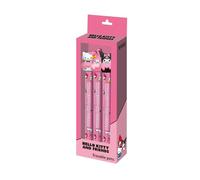 Hello kitty mix-pack de 3 bolígrafos de gel borrables, rosa, 9,5 x 23