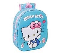 HELLO KITTY - Mochila Escolar, con Diseño 3D, Ideal para Niños de Diferentes Edades, Cómoda y Versátil, Calidad y Resistencia, 27x10x33 cm