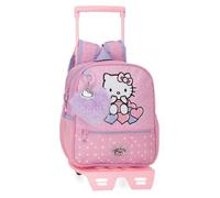 Hello Kitty Mochila Escolar Hearts & Dots, Rosa, 23x25x10 cms