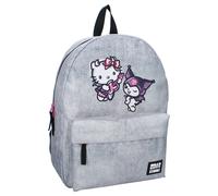 HELLO KITTY Mochila Gris Grande 39x29x12cm Escuela OFICIAL Original