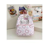(Hello Kitty) Nueva mochila de nailon adorable con dibujos animados para niños y niñas para uso escolar
