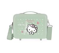 Hello Kitty Paris Neceser Adaptable con Bandolera Verde 29x21x15 cms Rígido ABS 9,14L 0,6 kgs