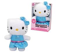 Hello Kitty, Peluche, 7 cm, Modelo Vestido de Lentejuelas Azul para niños a Partir de 6 años, HKT256