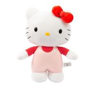 Hello Kitty Peluche de 30 cm - con Camiseta de Pana Rosa y Peto Rosa, Suave y Acogedor, Grupos de Edad - Incluye Caja de Regalo, Adorable Coleccionable