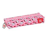 HELLO KITTY - Portatodo Rectangular Niño, Estuche Infantil, Estuche Niño, Ideal para Niños en Edad Escolar, Cómodo y Versátil, Calidad y Resistencia, 22x7x40 cm