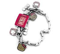 Hello kitty reloj analógico para mujer de cuarzo con correa en acero