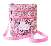 Hello Kitty Sanrio Bolso Niña con Correa Ajustable Kawaii Bolso Bandolera Mujer Chica Kuromi My Melody Regalos de Anime (Leopardo Rosa)