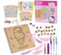 Hello Kitty Sanrio Scrapbooking Kit Manualidades con Scrapbooking Materiales Kawaii Pegatinas Cuaderno Espiral Boligrafos Gel Regalos para Niñas