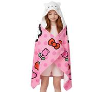 Hello Kitty Toalla con Capucha para Niñas, Toalla de Playa, Toalla de Baño Poncho, Toalla Natación Infantil
