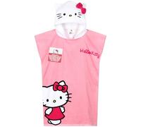 Hello Kitty Toalla Poncho con Capucha para Niñas Adolescente Playa Poncho y Piscina Infantil Toallas Baño Toalla de Playa Niña (Poncho Rosa Hello Kitty, 4-9 Años)