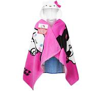 Hello Kitty Toalla Poncho con Capucha para Niñas Adolescente Playa Poncho y Piscina Infantil Toallas Baño Toalla de Playa Niña (Toalla Rosa Hello Kitty, 6-14 Años)