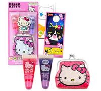 Hello Kitty Tubos de bálsamo labial - Paquete con 2 bálsamos labiales Hello Kitty en sabores surtidos para recuerdos de boda, más monederos, pegatinas, mucho más | Hello Kitty Party Favors