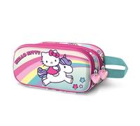 Hello Kitty Unicorn-Estuche Portatodo 3D Doble, Rosa 22 x 10 cm
