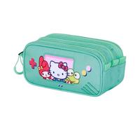 Hello Kitty Videogame-Estuche Portatodo Trick Fan 2.2, Turquesa 23 x 11 cm