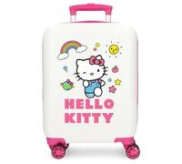 Hello Kitty You Are Cute Maleta de Cabina Blanco 33x50x20 cms Rígida ABS Cierre de combinación Lateral 28,4L 2 kgs 4 Ruedas Dobles Equipaje Mano