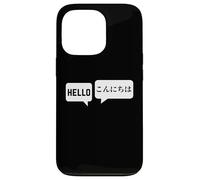 Hello Konnichiwa Japanese-English Translator Carcasa para iPhone 13 Pro