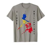 Hello Manila I Love Philippines Mapa Bandera Orgullosa Filipina Mamá Camiseta