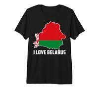 Hello Minsk I Love Bielorrusia - Bandera de Mapa Orgullosa de mamá bielorrusa Camiseta Premium