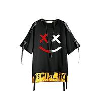 Hello MrLin Camiseta Techwear Hip Hop Streetwear Fashion Top de Manga Corta