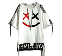 Hello MrLin Camiseta Techwear Hip Hop Streetwear Fashion Top de Manga Corta