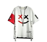 Hello MrLin Camiseta Techwear Masculina de Manga Corta con Estilo Harajuku y Streetwear japonés de Hip Hop