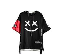 Hello MrLin Camiseta Techwear Masculina de Manga Corta con Estilo Harajuku y Streetwear japonés de Hip Hop