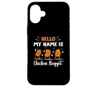 Hello My Name Is Chicken Nugget Disfraz de Halloween para niños Carcasa para iPhone 16 Plus