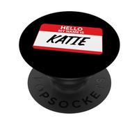 Hello My Name Is Katie Classic - Etiqueta con Nombre PopSockets PopGrip Adhesivo