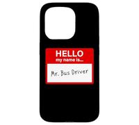 Hello My Name is... Mr. Bus Driver - Men's Cute School Carcasa para iPhone 15 Pro