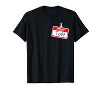 Hello My Name Is Todd Funny Halloween Custome Nombre Etiqueta Camiseta