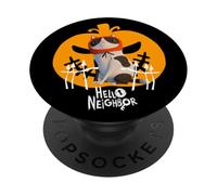 Hello Neighbor - Masked Cat on White PopSockets PopGrip Adhesivo