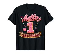 Hello One Sweet Cookie First Birthday EST 2025 Party Camiseta