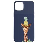 Hello Pineapple Giraffe! Animal Usando Gafas Divertidas Azul Carcasa para iPhone 15 Plus