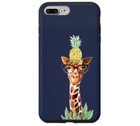 Hello Pineapple Giraffe! Animal Usando Gafas Divertidas Azul Carcasa para iPhone 7 Plus/8 Plus