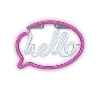 Hello Pink/White LED Forever Light Neon Light LED letreros de neón para dormitorio, habitación de los niños, letrero de neón para pared, juego de neón, anime, fiesta, accesorios alimentados por