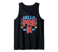 Hello Pre-K Comic Book Style Kids Camiseta sin Mangas