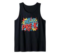 Hello Pre-K Comic Book Style Kids Camiseta sin Mangas