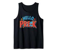 Hello Pre-K Comic Book Style Kids Camiseta sin Mangas