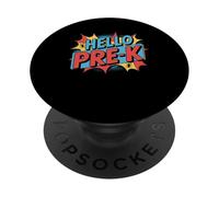 Hello Pre-K Comic Book Style Kids PopSockets PopGrip Adhesivo
