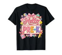 Hello Pre-K Floral Teacher Student Back To School Camiseta
