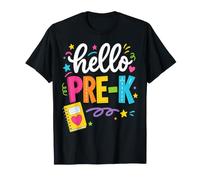 Hello Pre-K Girl Cute School Supplies Back To School Camiseta