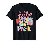Hello Pre-K Preschool Apple Pencil Back To School Classroom Camiseta