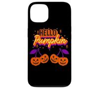 Hello Pumpkin Cherry Jack-O-Lantern Faces Retro Halloween Carcasa para iPhone 13