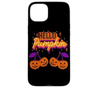 Hello Pumpkin Cherry Jack-O-Lantern Faces Retro Halloween Carcasa para iPhone 15 Plus