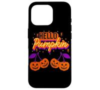 Hello Pumpkin Cherry Jack-O-Lantern Faces Retro Halloween Carcasa para iPhone 16 Pro