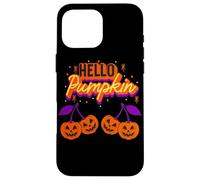 Hello Pumpkin Cherry Jack-O-Lantern Faces Retro Halloween Carcasa para iPhone 16 Pro MAX
